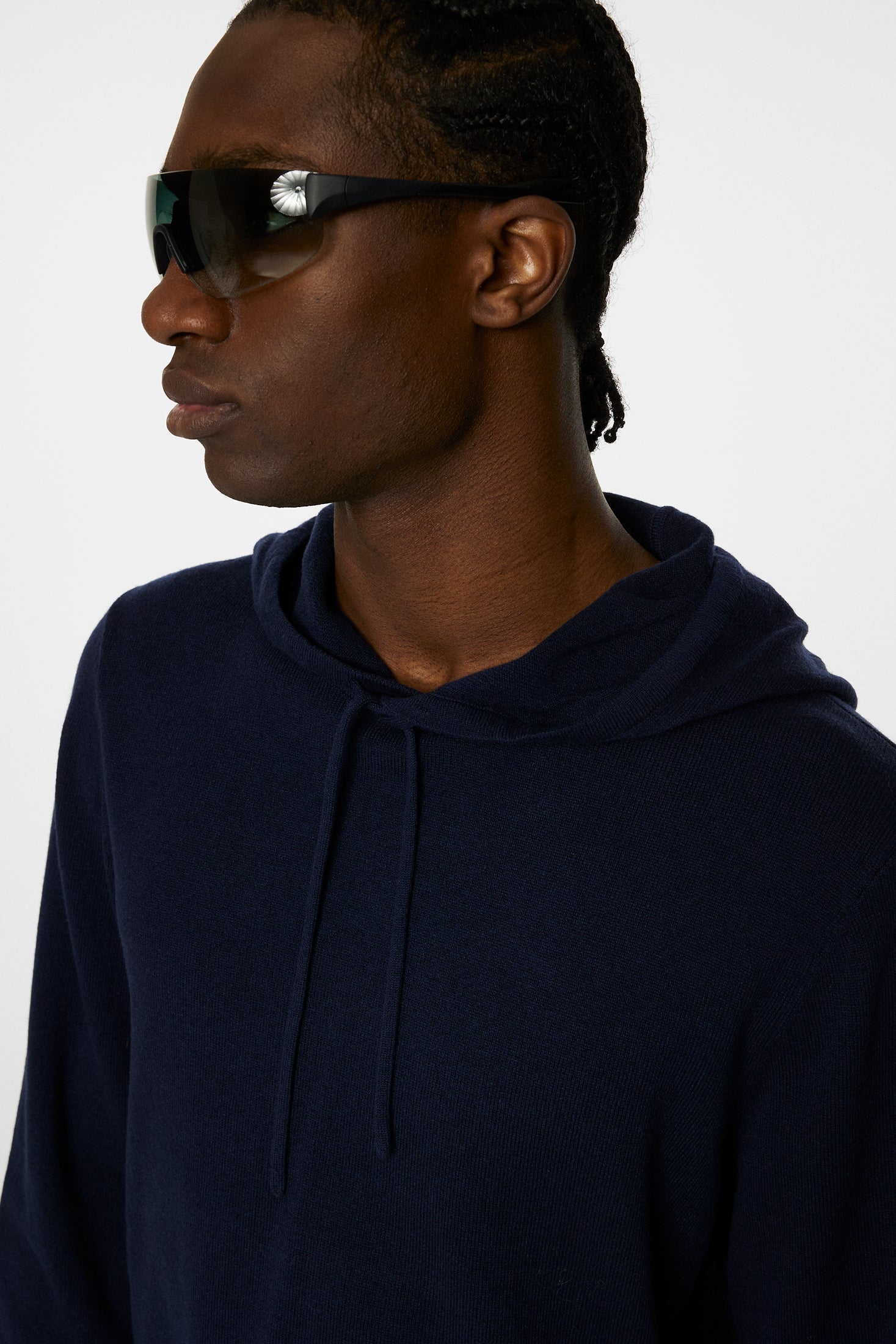 Kolton Cashmere Hoodie - JL Navy