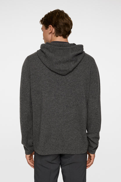 Kolton Cashmere Hoodie - Dark Grey Melange