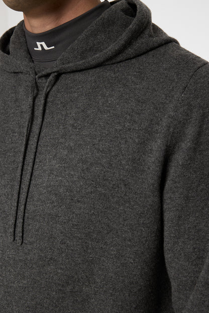 Kolton Cashmere Hoodie - Dark Grey Melange