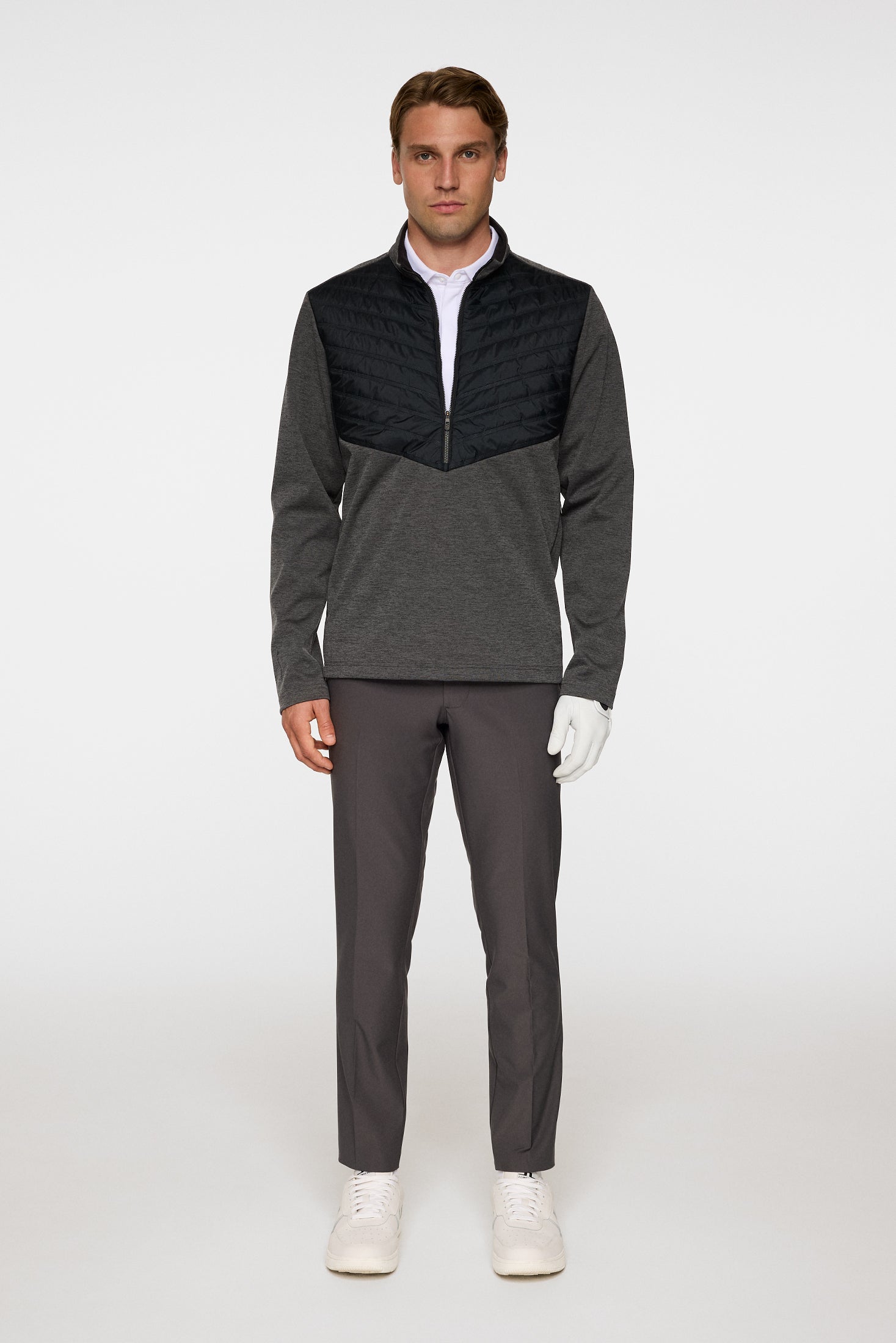 Raph Quilt Hybrid Jacket - Asphalt and Black Melange