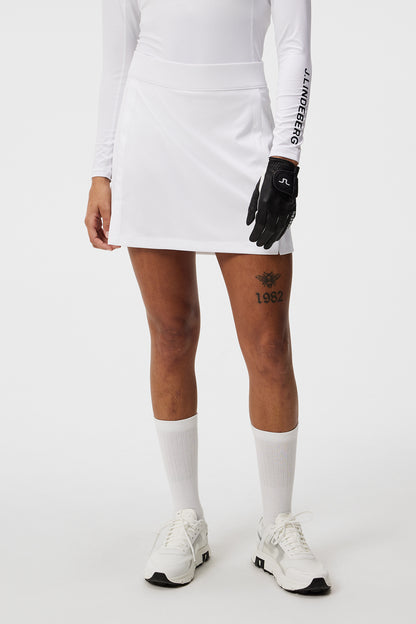 Amelie Mid Golf Skirt - White