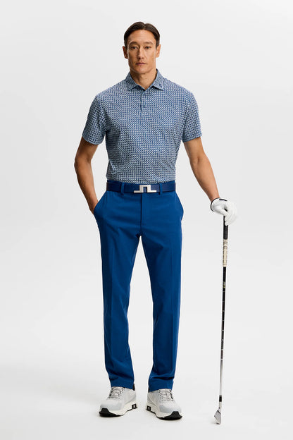 Bala Print Polo - Bias Bridge Estate Sky S