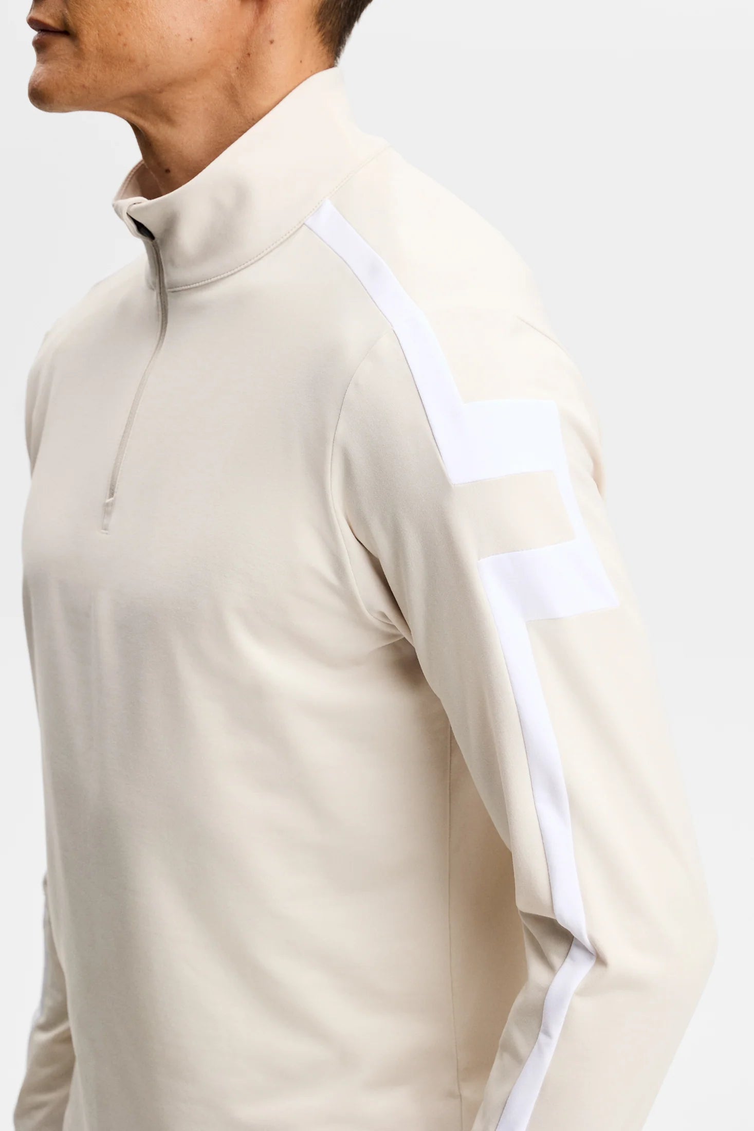 Keaton Quarter Zip Mid Layer - Moonbeam